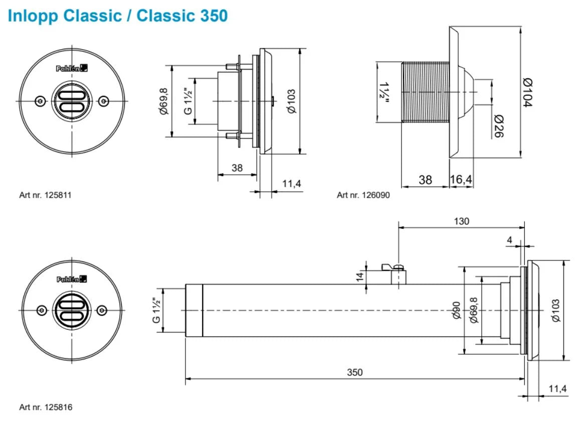 Pahlen Sisäänotto suutin Classic