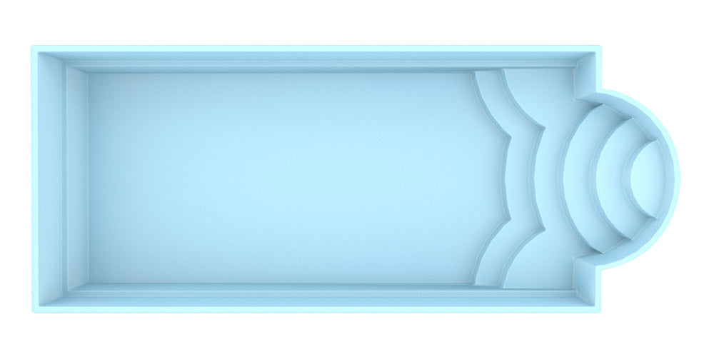 Glasfiberpool Haiti 8,00m x 3,20m x 1,52m