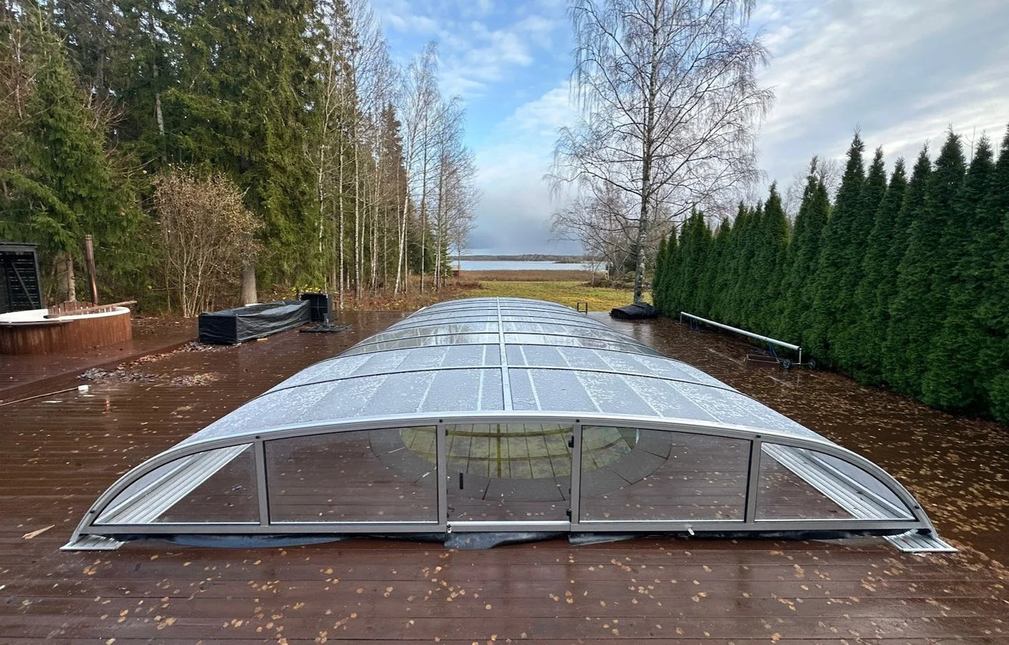 Pooltak NIVO KIT X 3×6 (klarglas, ELOX, ytterdörr)