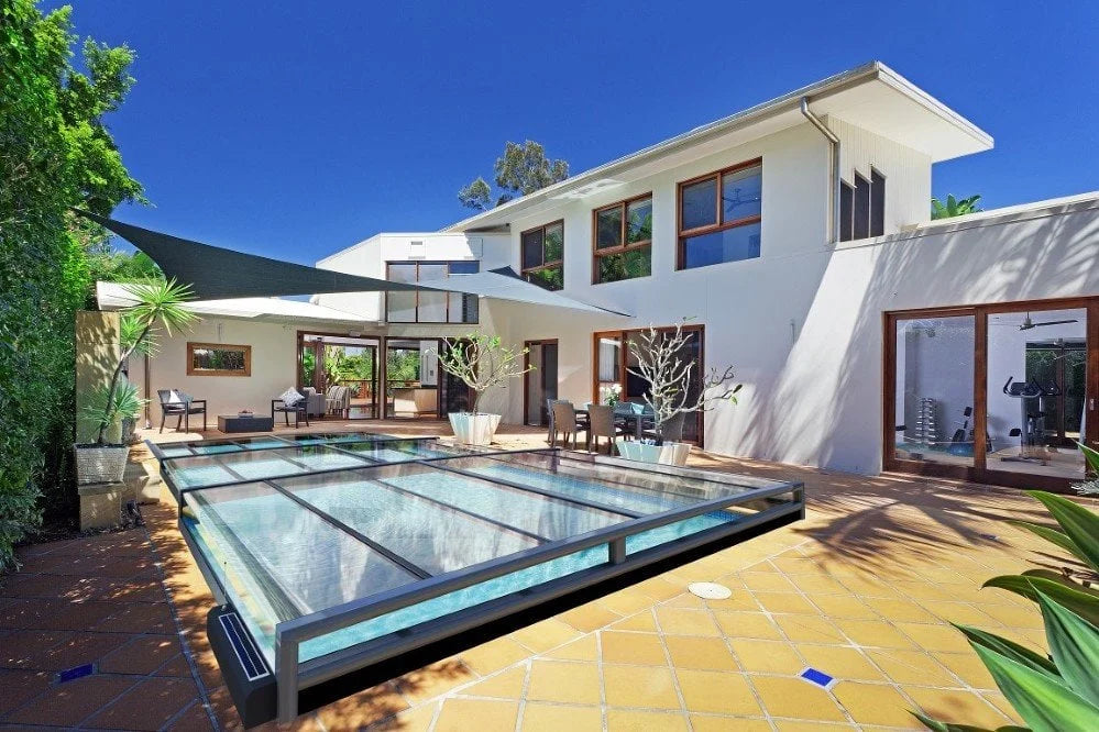 Pooltag Master PLUS 4×10 enkelt skinne, 6 mm klar plast