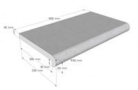 Jalkakäytävän reunakivipaketti 4×8 Natura NAPOLI-paketti