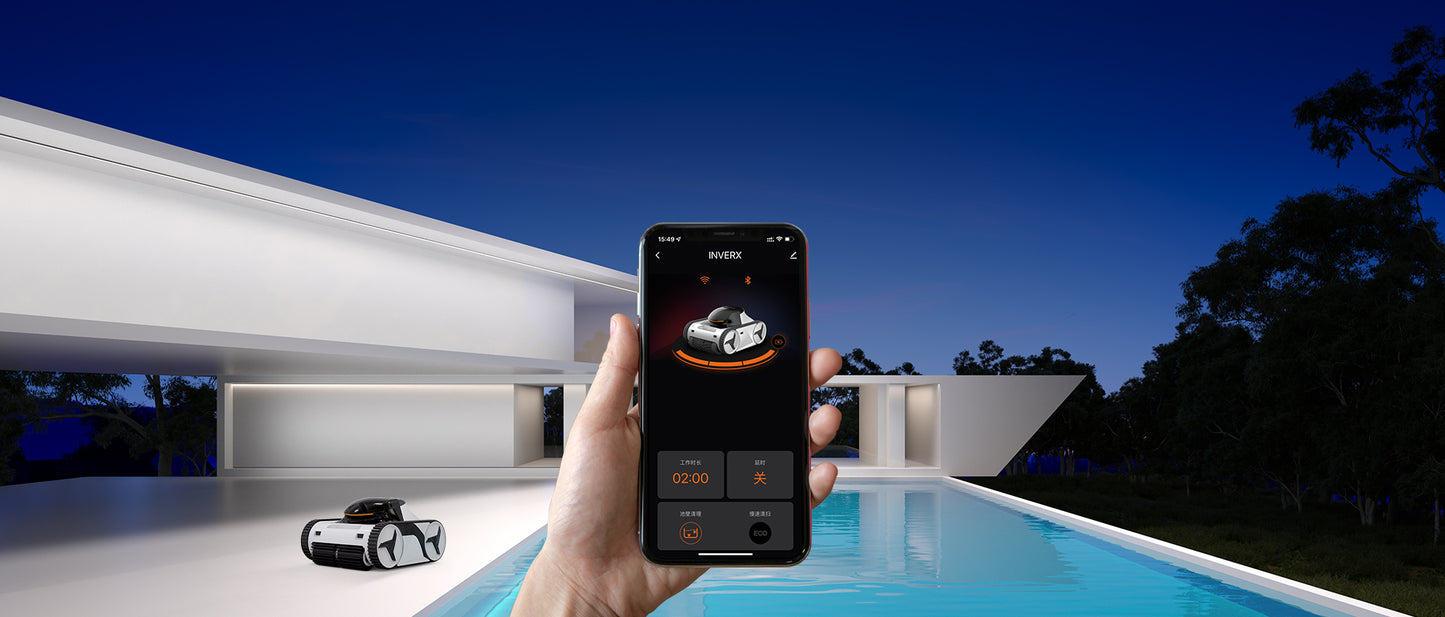 Poolrobot XWarrior InverX X60 AI trådløs væg og bund