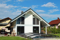 Poolovertræk Infinity 4×8 Klarglas