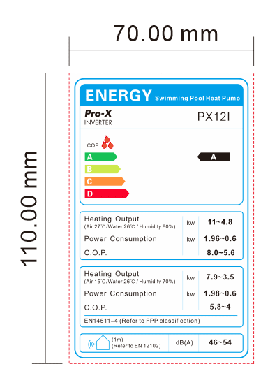 Poolinlämpöpumppu PRO-X INVERTER 12kW WIFI R32