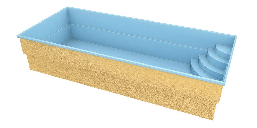 Lasikuituallas Papeete 700 7,00m x 3,50m x 1,50m