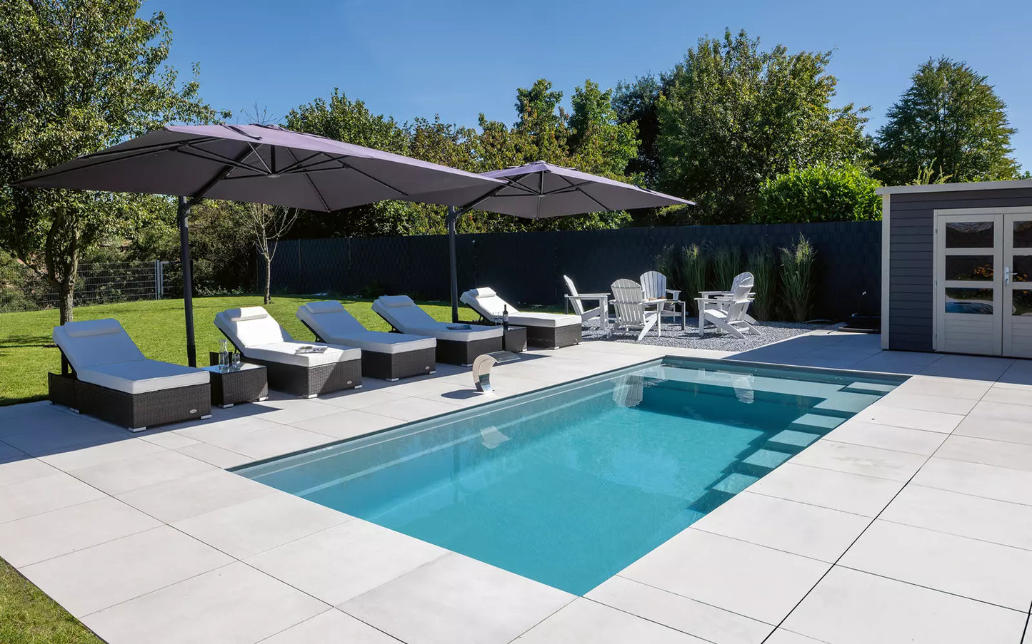 Leisurepools Precision högvattenlinje 3,2×5,1-8,1 m, 1,5 m djup