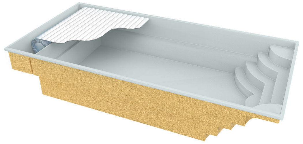 Lasikuituallas Aruba Plus 8,00m x 3,70m x 1,50m