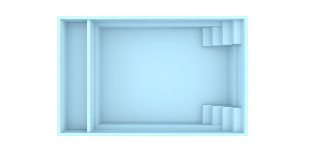 Lasikuituallas Bahama 600 6,10m x 3,75m x 1,50m