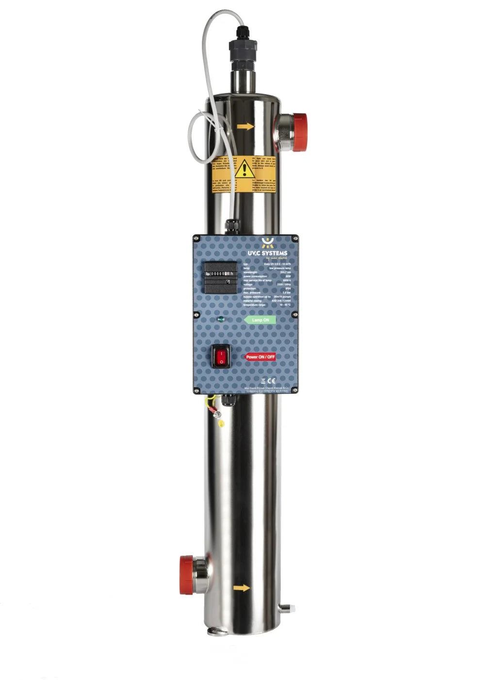 Ruostumaton Easy-UV 2.0 desinfiointi