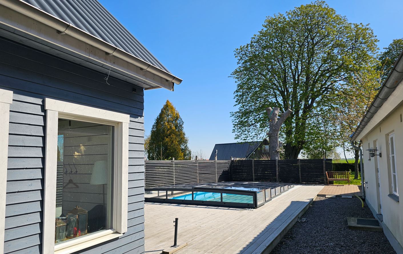 Pooltak ICON KIT S1 3×6 (kirkas lasi, sivuovi, yksinkertainen kisko, antrasiitti)