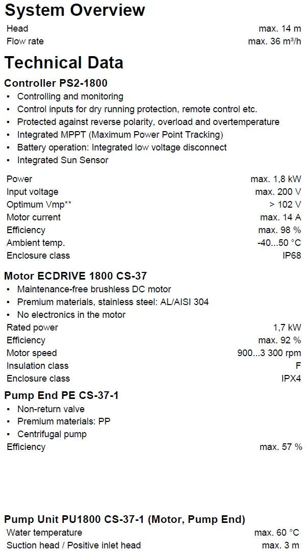 Lorentz Aurinkopumppupaketti PS2-1800 CS-37-1