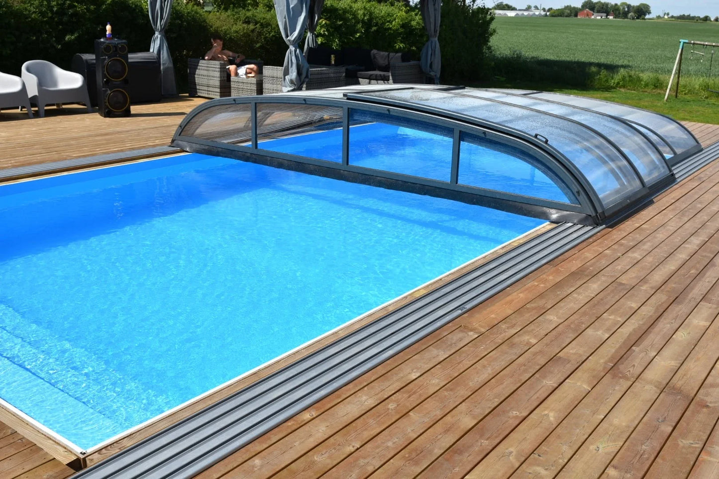 Pooltak NIVO KIT 750B 3.5×7 (klarglas, sidodörr)